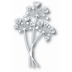 Fustella metallica Tutti Designs Stitched Heart Flower Stems