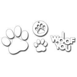 Fustella metallica Dog Paw Print Set