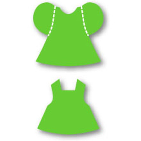 Fustella Sizzix Originals Green Bitty Dress Set