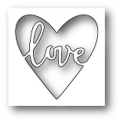 Fustella metallica PoppyStamps Scribble Love Heart