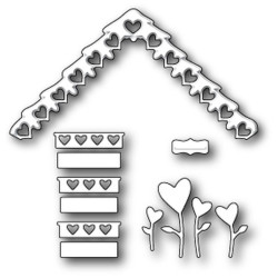 Fustella metallica PoppyStamps Love Cottage Roof and Decor