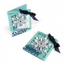 Fustella Sizzix Thinlits Tri Fold Card Snowflake