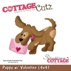 Fustella metallica Cottage Cutz Puppy W Valentine