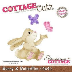 Fustella metallica Cottage Cutz Bunny & Butterflies