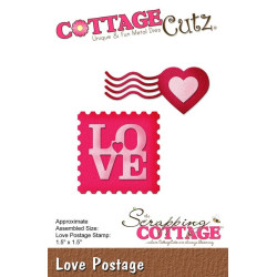 Fustella metallica Cottage Cutz Love Postage