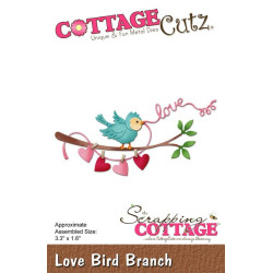 Fustella metallica Cottage Cutz Love Bird Branch