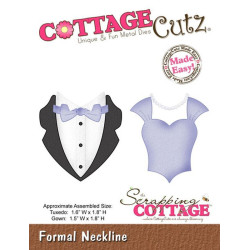 Fustella metallica Cottage Cutz Formal Neckline