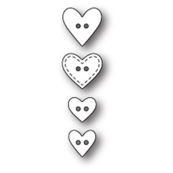 Fustella metallica PoppyStamps Heart Buttons