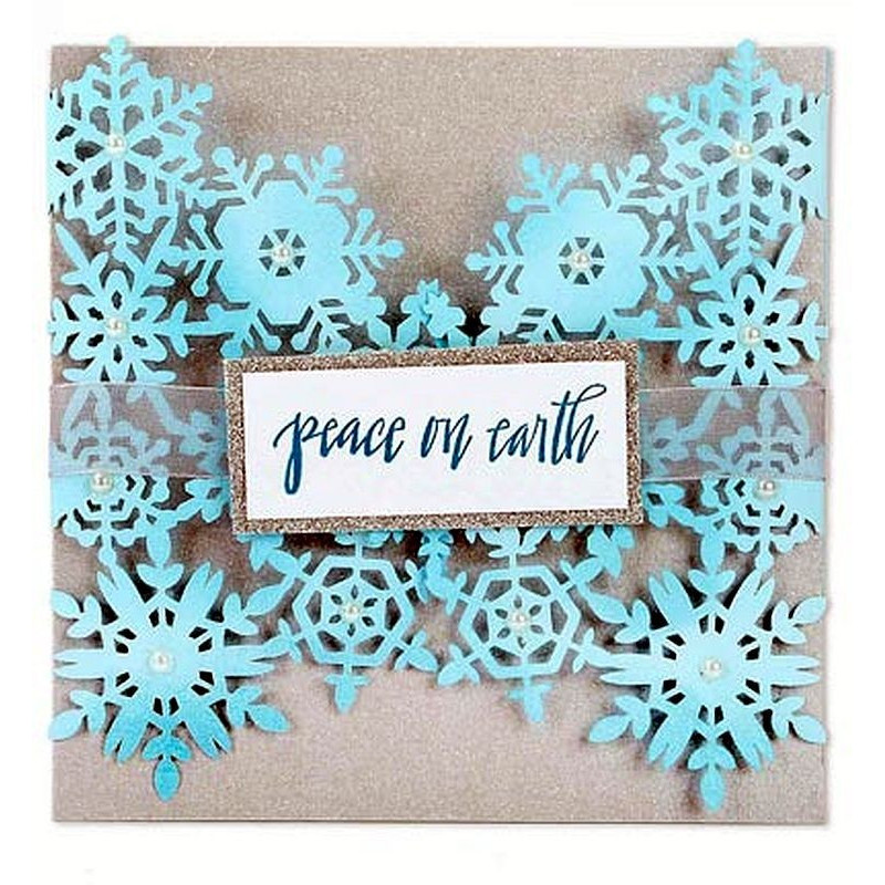 Fustella Sizzix Thinlits Snowflake Card