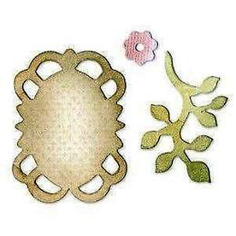 Fustella Sizzix Originals Frame Leaves & Flower