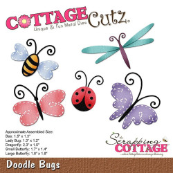 Fustella metallica Cottage Cutz Doodle Bugs