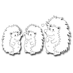 Fustella metallica Mom And Baby Hedgehogs