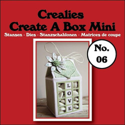 Fustella metallica Crealies Create a box Mini Milk carton 06