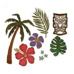 Fustella Sizzix Thinlits Tropical by Tim Holtz