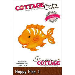 Fustella metallica Cottage Cutz Happy Fish 1