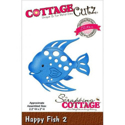 Fustella metallica Cottage Cutz Happy Fish 2