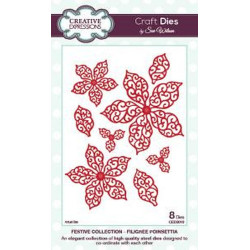 Fustella metallica Creative Expressions Filigree Poinsetta