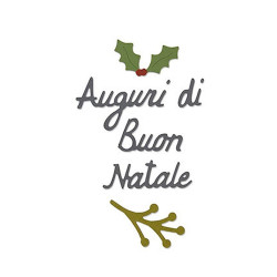 Fustella Sizzix Thinlits Auguri di Buon Natale