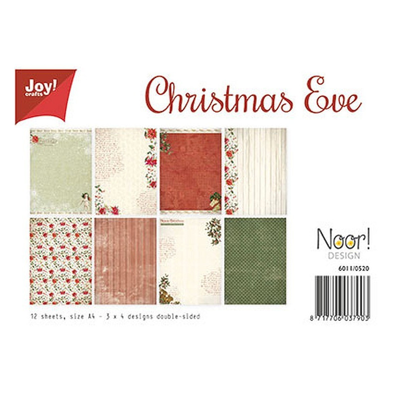 Carta da scrapbooking Joycrafts Paper Set A4 Merry Christmas 12 fogli