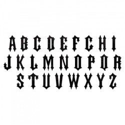 Fustella Sizzix Alphabet Gothic by Tim Holtz