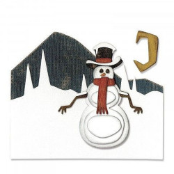 Fustella Sizzix Thinlits Snowman Scene by Tim Holtz