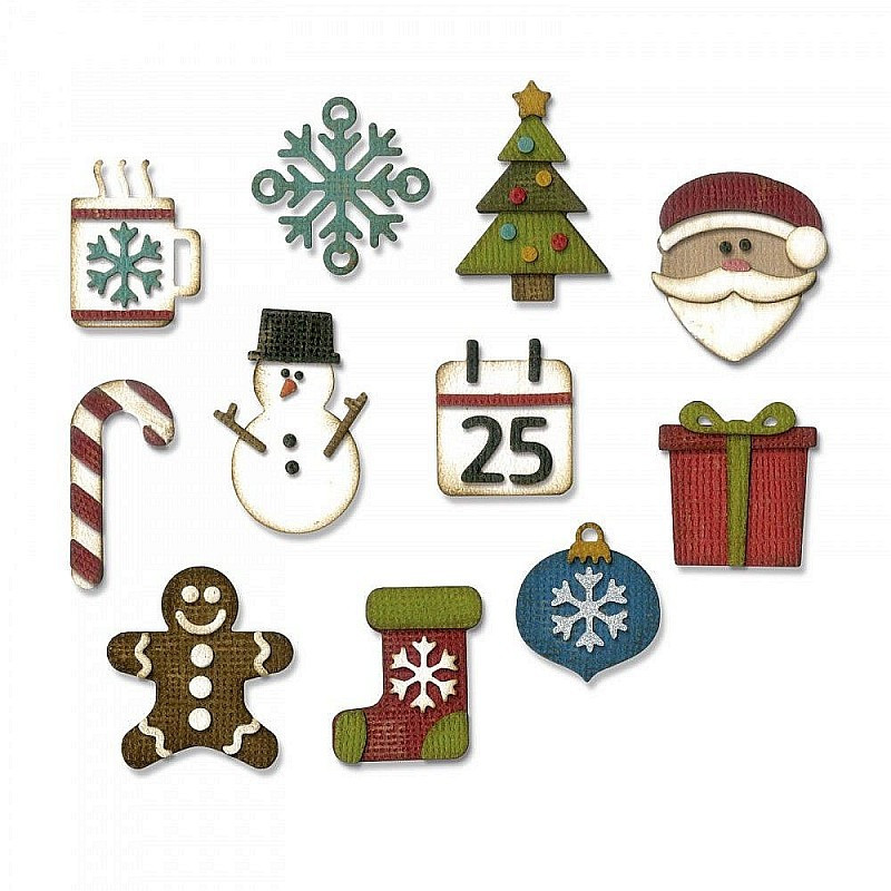 Fustella Sizzix Thinlits Mini Christmas Things by Tim Holtz