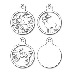 Fustella metallica Penny Black Joyful Ornaments