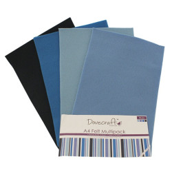 Pannolenci Dovecraft Blues A4 8 fogli 4 colori