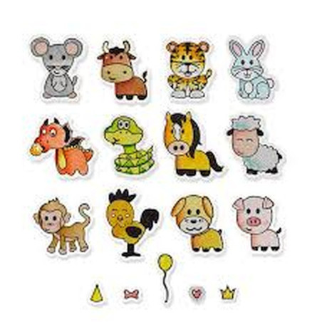 Fustella Sizzix Framelits Animali dello Zodiaco con timbri