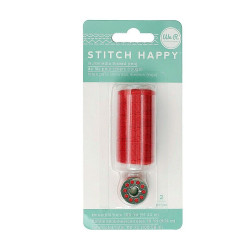 We R Memory Keepers thread stitch happy bobina colore rosso 2 pezzi 100 metri