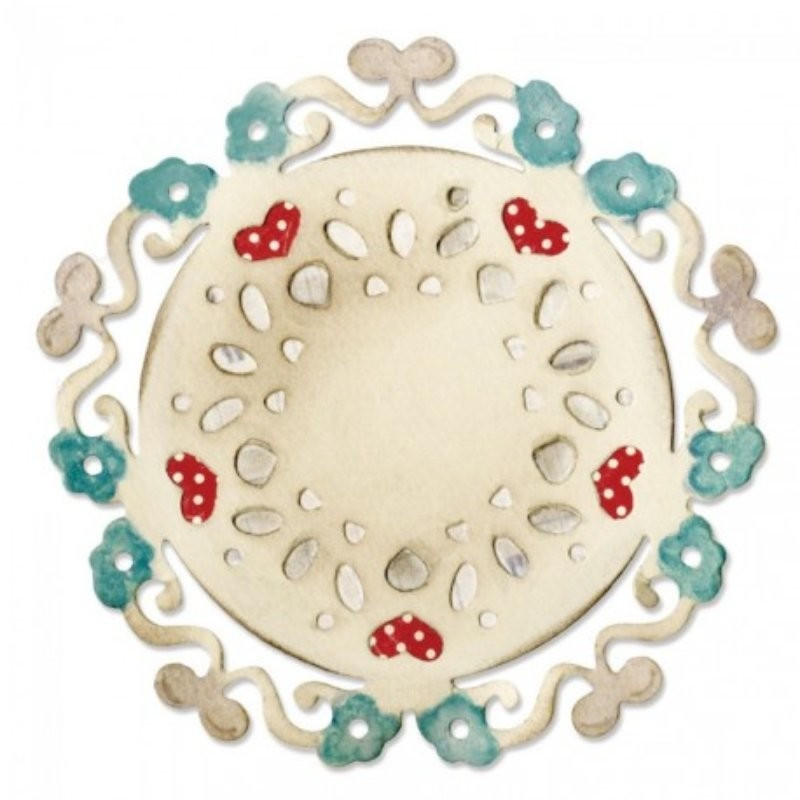 Fustella Sizzix Thinlits Doily love silhouette