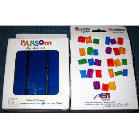 Fustella Sizzix Ransom Alphabet Set