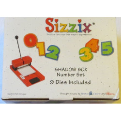 Fustella Sizzix Shadow Box Number Set Numeri