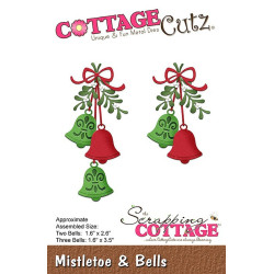 Fustella metallica Cottage Cutz Mistletoe & Bells