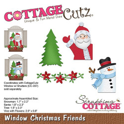 Fustella metallica Cottage Cutz Window Christmas Friends