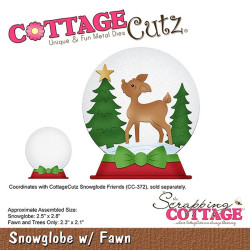 Fustella metallica Cottage Cutz Snowglobe w/ Fawn