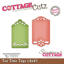 Fustella metallica Cottage Cutz Tea Time Tags