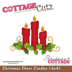 Fustella metallica Cottage Cutz Christmas Cheer Candles