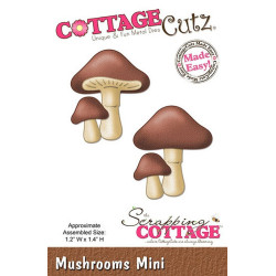 Fustella metallica Cottage Cutz Mushrooms Mini