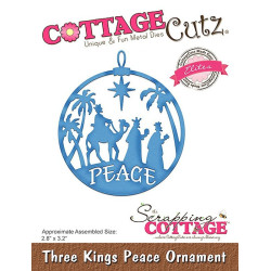 Fustella metallica Cottage Cutz Three Kings Peace Ornament