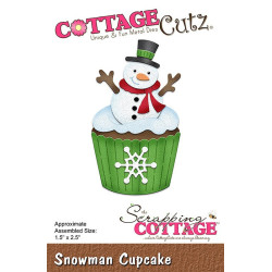 Fustella metallica Cottage Cutz Snowman Cupcake